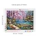 5D DIY Diamond Painting by Numbers Kits for Adult Kids, Full Drill Diamond Painting Dotz Dream Riverside Landscape Wall Decor Painting Stickers Arts Craft for Home