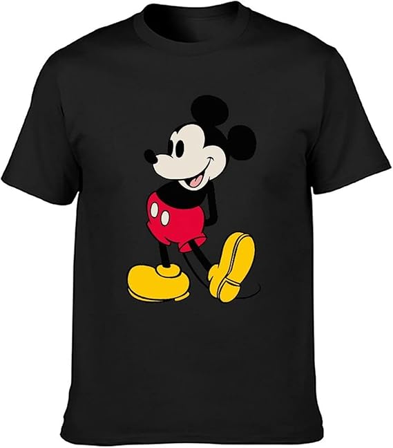 Amazon Mickey Mouse 映画 アニメ Disney ディズニー 漫画 メンズ レディース おもしろ Tシャツ 夏服 スポーツ トップス 半袖 無地 通気性 ファッション ゆったり おしゃれ 通勤 通学 おおきいサイズ 綿 夏 丸襟 Tシャツ カットソー 通販