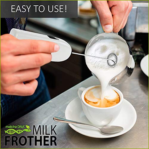 image for MatchaDNA Milk Frother - Handheld Battery Operated Electric Foam Maker