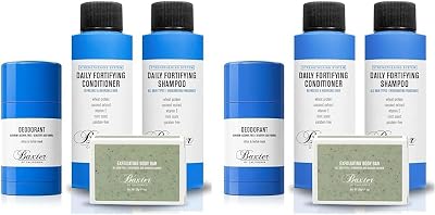Baxter of California Men's Travel Shower Kit Shampoo Conditioner Deodorant