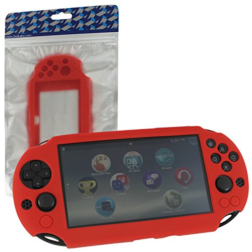 ZedLabz SC-1 silicone skin protector gel cover case for Sony PS Vita 2000 Slim - red