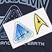 Popfunk Star Trek Retro Starfleet Academy T Shirt & Stickers (X-Large) Blue