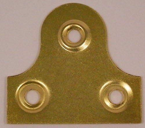 100 x DIY2DAY 32mm PLAIN BRASS PLATED PICTURE AND MIRROR HANGING PLATES