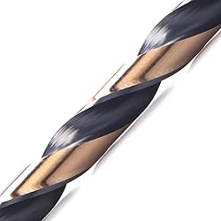 12 PCS,3/16", HSS Black and Gold Coated Twist Drill