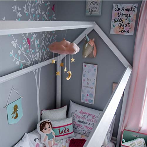 Kit De Montage Manuel Mobile En Feutre Lune Et Etoiles Dorees Nany Berceau A Suspendre Motifs Nuages Pour Chambre Denfant Ou De Bebe Mobiles Accessoires Et Decorations Iplanmovilidad Com