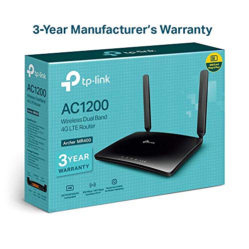 Tp-Link-Router-4G-LTE-WiFi-con-Velocidad-Alta-hasta-1200-Mbps-Alternativas-para-ADSL-Compatible-con-Todos-los-Operadores-Limite-del-Consumo-del-Dato-MR400-Negro-Bureau
