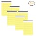 Emraw Jr. Legal pad, Legal/Wide Ruled Writing Pad. Perforated Edge. 5" X 8" Canary Yellow, Universal, Junior Size 50 Sheets per Pad (Pack of 6) primary