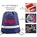Navy-Drawstring-Bags-Backpack Reflective in Bulk 10 Pack, Cheap Sports Gym Sack Pack Cinch Bag with Strings
