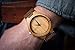 Treehut Men's Wooden Bamboo Watch with Genuine Leather Strap Quartz Analog wi...