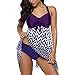 Flyalone❤️Women Plus Size Print Tankini Swimjupmsuit Mesh Patchwork Swimdress Swimwearthumb 2