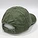 Vintage Year Plain Washed Cotton Twill Baseball Cap with Adjustable Velcro (Olive Green)