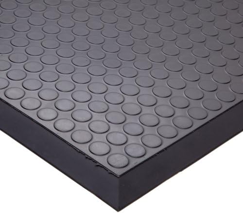 Ergomat Polyurethane Anti-Fatigue and Anti-Static Mat, for Non-Critical Environments, 3' Width x 5' Length x 0.43" Thickness, Anthracite