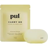 PUL Retainer Case for Invisalign &amp; Clear Aligners - Slim Clear Aligner Case with Secure Magnetic Closure - Travel Retainer Holder for Invisalign Accessories, Mouth Guards &amp; Dentures - Yellow