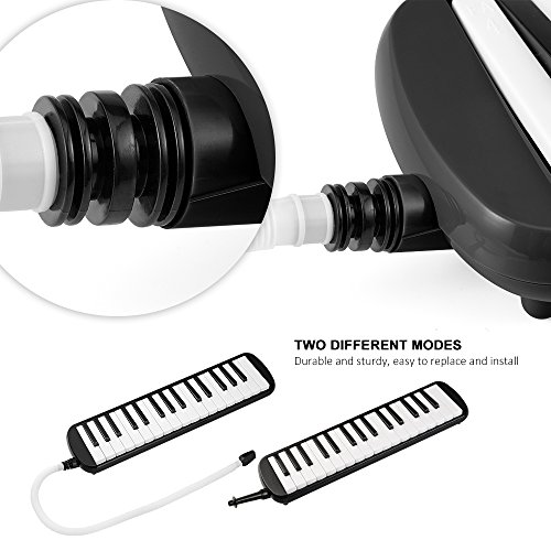 Irich 32 Piano-Style Melodica Musical Education Instrument for Beginner Kids Children Gift with Carrying Bag (Black)