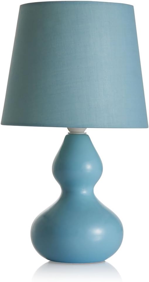 duck egg blue bedside table lamps