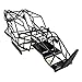 Steel Chassis Roll Cage Frame Body with Esc Mount Plate for 1/10 Axial Wraith 90018 RC Truck Black