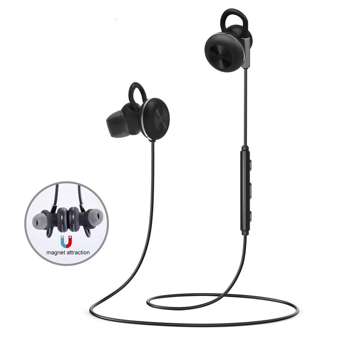 LOBKIN Sport Bluetooth 4.1 Headset Earphone CVC 6.0 Noise Cancelling Magnetic Headphone for Gym Running ,Cycling 8 Hours playtime