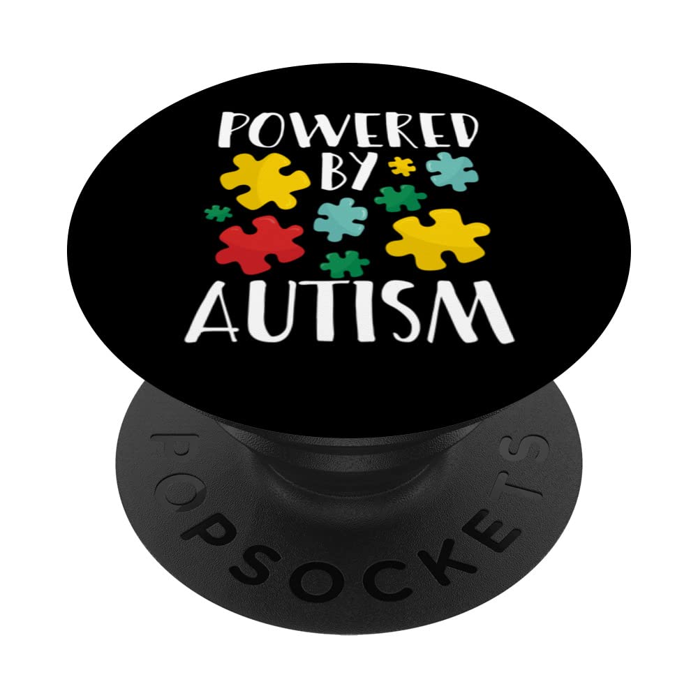 Powered By Autism Advocate For Autism Awareness PopSockets Swappable PopGrip