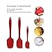 Silicone Spatula Utensil 3-Pieces Set WYgroup Premium-Resistant Cooking Utensils with comfortable wide handle&Hygienic Solid Coating 3 Piece Spatula set (red) by MERRY BIRD