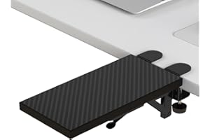 WITPOCE OUGIC Ergonomic Desk Extension Tray, 30 x 15 cm, Clamp Without Perforation, Foldable Keyboard Drawer Tray, Wrist Rest, Computer Stand, 15cm*30cm