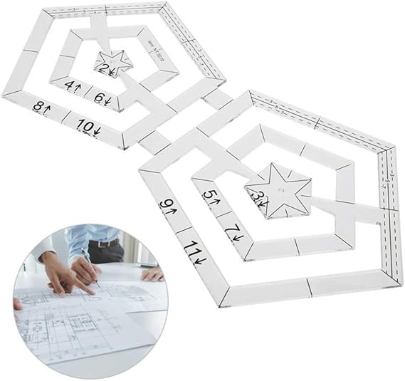 Regla de Acolchado Regla de Acrílico de Mosaico Fácil Mosaico Acolchado