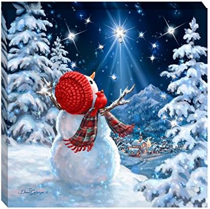 Glow Decor Upon A Midnight Clear Pizazz Print with Swarovski Crystals, Multi