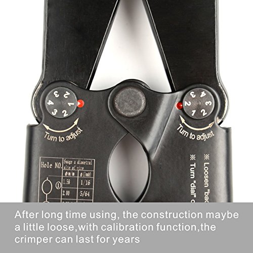 IWISS Wire Rope Crimping Tool for Aluminum Oval Sleeves,Stop Sleeves