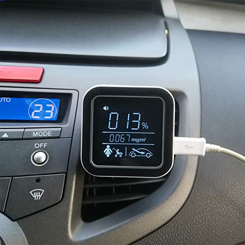 Multi-Function TVOC Car Air Quality Monitor Formaldehyde Detector Air Pollution Meter Monitor for CAR to Detect Car Air Pollution 2019 New Indoor Car Air Quality Monitor - Thumbnail 2