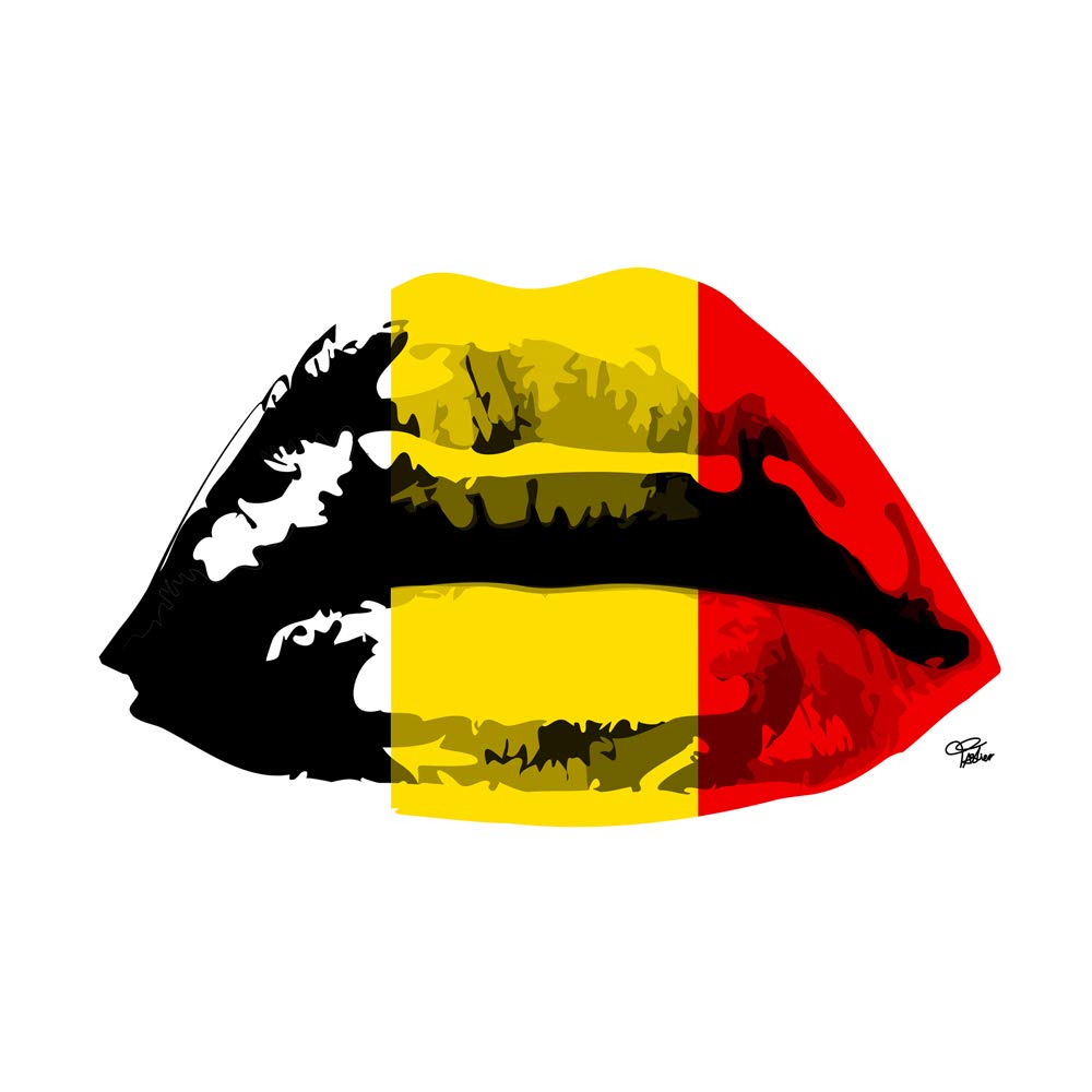 International Graphics - Finished Picture - Morgan, Paslier - ''Belgium Kiss''- 30 x 30 cm - Direct printing on acrylic glass