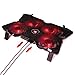 MARVO FN-30 15 - 17 Inch Gaming Laptop Cooling Stand Powerful Cooling Pad with 4x120mm Fan at 1200 RPM(4 Red Fans)