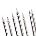 Lonkiktik Fishing Harpoon Fishing Spear Gig Gaff Fork Hook with 8mm Screw for Frog Barbed Stainless Steel 7 Prong Tine (7 Round Prong)
