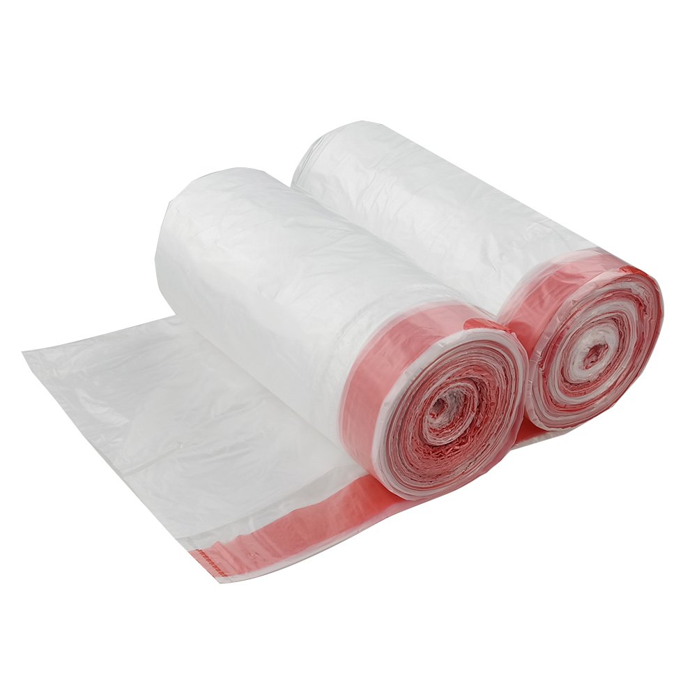 Eudokky Drawstring Bin Liners, Clear Bin Bags 50L, 120 Bags