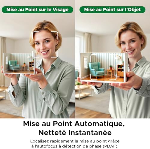 FineCam Pro 4K Webcam 30FPS PC Capteur 1/2" AI Contrôle Gestuel