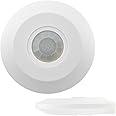J.LUMI YCA1050 PIR Motion Sensor Light Switch, 85-265V AC 2000W, Ceiling Mount Motion Sensor Ceiling Motion Sensor Switch, PIR Occupancy Sensor, Slim Profile, White