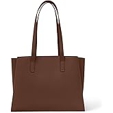 Work Tote Bags for Women 14 Inch - Work Bag Laptop Bag with Zip Compartments - Large PU Leather Office Computer Briefcase