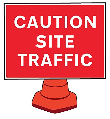 Caledonia Signs 58211 Sign, Caution Site Traffic Reflective Cone