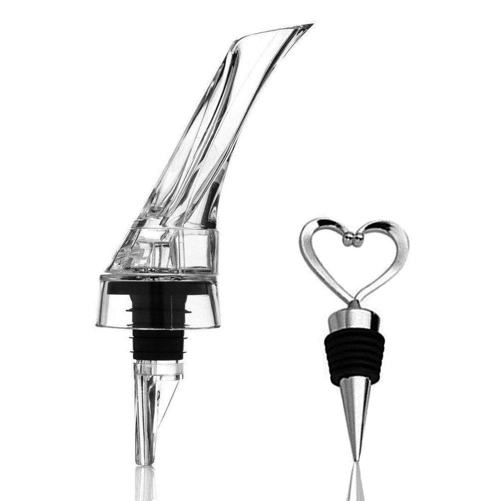Censha Wine Aerator Diffuser Pourer Decanter Premium Aerating Pourer and Decanter Spout Wine Accessories with Gift Wine Stoppers