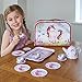 Lucy Locket 'Magical Unicorn' Kids Pretend Play Party Tin Tea Set & Carry Case (14 Piece) Pink Toy