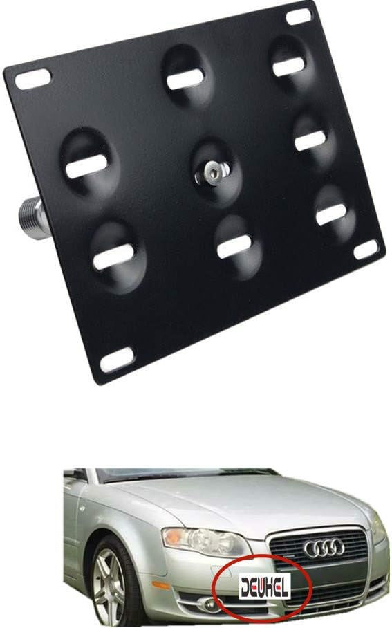 Dewhel Front Bumper Tow Hook License Plate Mount Bracket