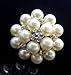 L'VOW Silver Crystal Pearl Brooches Brooch Pins Bouquet Kit Pack of 12