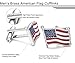 FIBO STEEL American Flag Cufflinks for Men Business Wedding 1 Pair