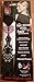 Hair Glove 8" Tribal Heart & Wings w/ Foil Highlights & Stones Black Leather Tail Holder 31848