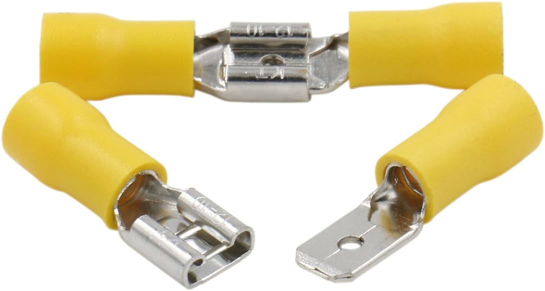 Heschen Male/Female Quick Disconnects Vinyl insulated, FDD5.5-250+MDD5.5-250, 6.3 x 0.8mm Cable Terminal