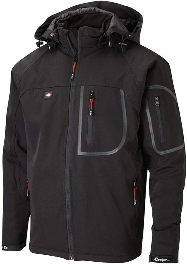 lee cooper sweater hooded gilet mens