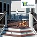 Bundaloo Freestanding Metal Folding Pet Gate | Large Portable Panels for Dog & Cat Security | Foldable Enclosure Gates for Puppies | Indoor & Outdoor Safety for Pets