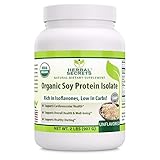Herbal Secrets Organic Soy Protein Isolate - 2lbs (Non-GMO) Unflavoured- Supports Cardiovascular Health, Overall Health and Well Being* - Support Healthy Dieting*