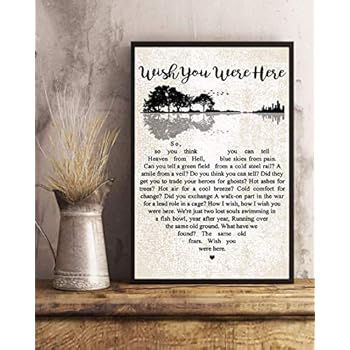 Amazon Com Gehua06 Song Lyric Print With Frame Wish You Were Here