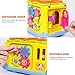 SGILE Activity Musical School Bus Xmas Gift Toy with Omni-directional Auto-Sensing Wheel, Multiple Games Light and Various Animal Sounds