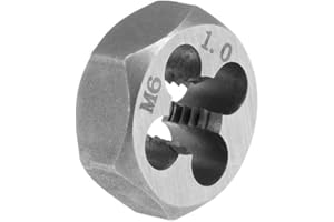 uxcell Hex Rethreading Die M6 x 1 Pitch Carbon Steel Metric Hexagon Taper Pipe Die Accuracy Grade: 6g
