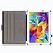 MoKo Samsung Galaxy Tab S 10.5 Case - Genuine Leather Slim-Fit Multi-angle Folio Cover Case for Samsung Galaxy Tab S 10.5 Inch Android Tablet, BLACK (With Smart Cover Auto Wake / Sleep)